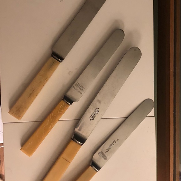 4 Vintage Bone Knives  Mosley/Mitchell/ Rogers - Picture 5 of 13